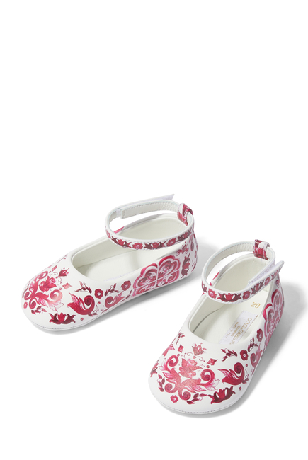 حذاء بالرينا للأطفال الرضع جلد نابا بطبعة ماجوليكا&nbsp;